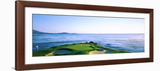 Sand Traps in a Golf Course, Pebble Beach Golf Course, Pebble Beach, Monterey County-null-Framed Photographic Print