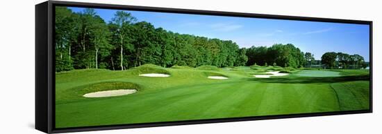 Sand Traps in a Golf Course, River Run Golf Course, Berlin, Worcester County, Maryland, USA-null-Framed Stretched Canvas