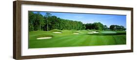Sand Traps in a Golf Course, River Run Golf Course, Berlin, Worcester County, Maryland, USA-null-Framed Photographic Print