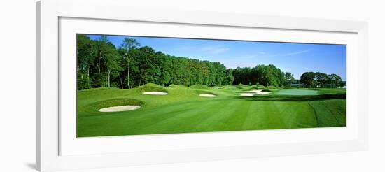 Sand Traps in a Golf Course, River Run Golf Course, Berlin, Worcester County, Maryland, USA-null-Framed Photographic Print