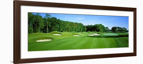 Sand Traps in a Golf Course, River Run Golf Course, Berlin, Worcester County, Maryland, USA-null-Framed Photographic Print