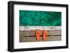 Sandals at Jetty by the Sea-haveseen-Framed Photographic Print