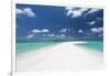 Sandbank and tropical island, Maldives, Indian Ocean, Asia-Sakis Papadopoulos-Framed Photographic Print