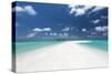 Sandbank and tropical island, Maldives, Indian Ocean, Asia-Sakis Papadopoulos-Stretched Canvas