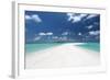 Sandbank and tropical island, Maldives, Indian Ocean, Asia-Sakis Papadopoulos-Framed Photographic Print