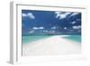 Sandbank and tropical island, Maldives, Indian Ocean, Asia-Sakis Papadopoulos-Framed Photographic Print