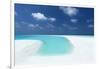 Sandbank and tropical lagoon, Maldives, Indian Ocean, Asia-Sakis Papadopoulos-Framed Photographic Print