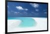 Sandbank and tropical lagoon, Maldives, Indian Ocean, Asia-Sakis Papadopoulos-Framed Photographic Print