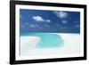 Sandbank and tropical lagoon, Maldives, Indian Ocean, Asia-Sakis Papadopoulos-Framed Photographic Print