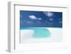 Sandbank and tropical lagoon, Maldives, Indian Ocean, Asia-Sakis Papadopoulos-Framed Photographic Print