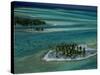 Sandbars with Palm Trees, Bora Bora-Mitch Diamond-Stretched Canvas