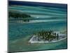 Sandbars with Palm Trees, Bora Bora-Mitch Diamond-Mounted Photographic Print