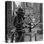 Sandblasting the Joints of a Bicycle Frame, France, 1896-null-Stretched Canvas