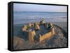 Sandcastle at Beach-David Barnes-Framed Stretched Canvas