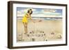 Sandcastle, Jacksonville Beach, Florida-null-Framed Art Print