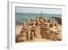 Sandcastle on the Beach-p.lange-Framed Art Print