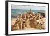 Sandcastle on the Beach-p.lange-Framed Art Print