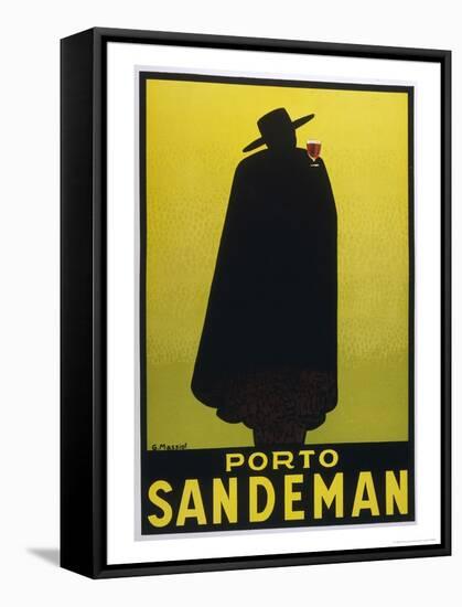 Sandeman Port, The Famous Silhouette-Georges Massiot-Framed Stretched Canvas