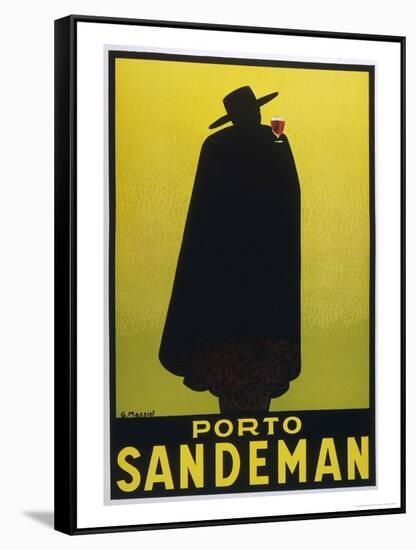 Sandeman Port, The Famous Silhouette-Georges Massiot-Framed Stretched Canvas