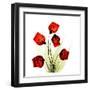 Sandersonia Bunch in Red-Albert Koetsier-Framed Art Print