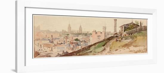 Sandgate, Newcastle Upon Tyne (Pencil and W/C on Paper (Pasted on Card))-null-Framed Giclee Print