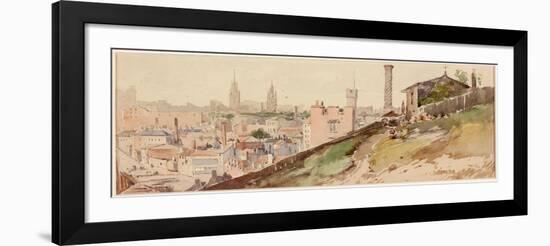 Sandgate, Newcastle Upon Tyne (Pencil and W/C on Paper (Pasted on Card))-null-Framed Giclee Print