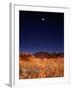 Sandia Mountains Desert Twilight Landscape Moon Rise, New Mexico-Kevin Lange-Framed Photographic Print