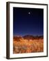 Sandia Mountains Desert Twilight Landscape Moon Rise, New Mexico-Kevin Lange-Framed Photographic Print