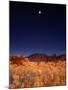 Sandia Mountains Desert Twilight Landscape Moon Rise, New Mexico-Kevin Lange-Mounted Photographic Print