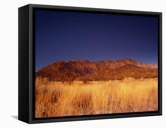 Sandia Mountains Desert Twilight Landscape, New Mexico-Kevin Lange-Framed Stretched Canvas
