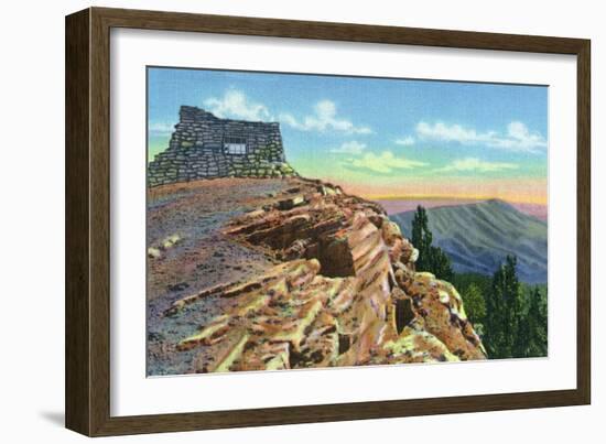 Sandia Mountains, New Mexico, Scenic View from Kiwanis Point-Lantern Press-Framed Art Print