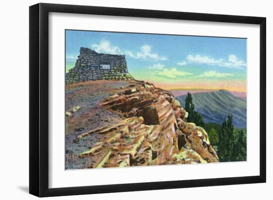 Sandia Mountains, New Mexico, Scenic View from Kiwanis Point-Lantern Press-Framed Art Print