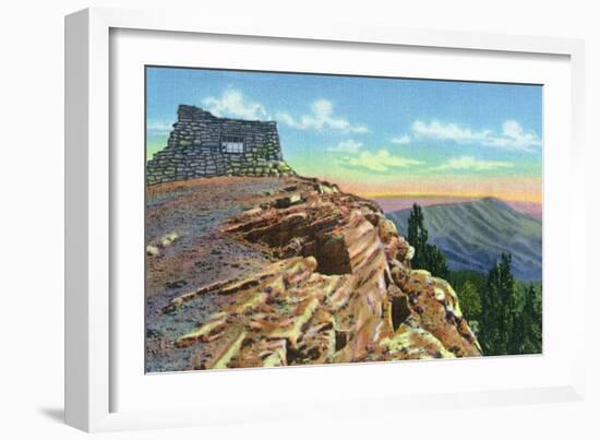 Sandia Mountains, New Mexico, Scenic View from Kiwanis Point-Lantern Press-Framed Art Print