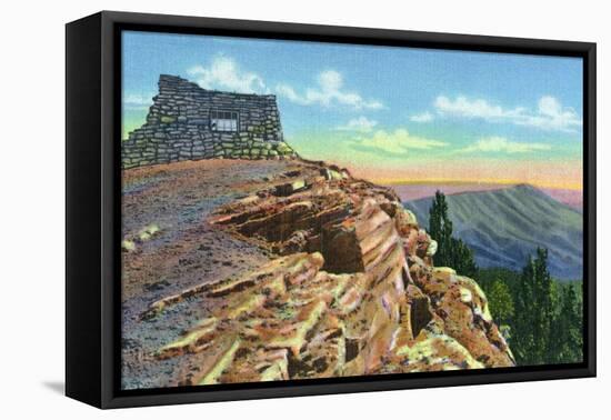 Sandia Mountains, New Mexico, Scenic View from Kiwanis Point-Lantern Press-Framed Stretched Canvas