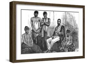 'Sandilli, Chief of the Gaikas and his Wives', c1880-Unknown-Framed Giclee Print