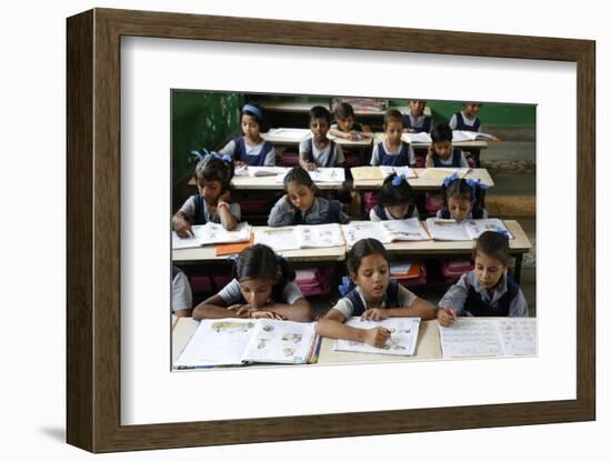 Sandipani Muni School for needy girls run by Food for Life, Vrindavan, Uttar Pradesh, India-Godong-Framed Photographic Print