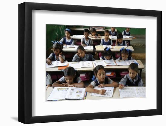 Sandipani Muni School for needy girls run by Food for Life, Vrindavan, Uttar Pradesh, India-Godong-Framed Photographic Print
