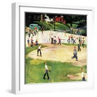 "Sandlot Homerun", July 6, 1957-John Falter-Framed Premium Giclee Print