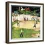 "Sandlot Homerun", July 6, 1957-John Falter-Framed Giclee Print