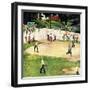 "Sandlot Homerun", July 6, 1957-John Falter-Framed Giclee Print