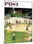 "Sandlot Homerun" Saturday Evening Post Cover, July 6, 1957-John Falter-Mounted Giclee Print