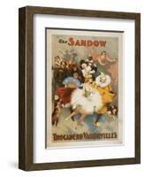 Sandow Trocadero Vaudevilles Carnival Theme Poster-Lantern Press-Framed Art Print