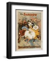 Sandow Trocadero Vaudevilles Carnival Theme Poster-Lantern Press-Framed Art Print