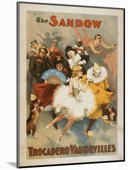 Sandow Trocadero Vaudevilles Carnival Theme Poster-Lantern Press-Mounted Art Print