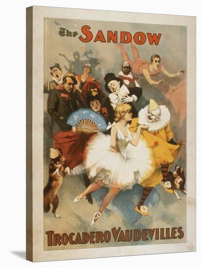 Sandow Trocadero Vaudevilles Carnival Theme Poster-Lantern Press-Stretched Canvas