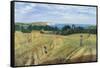 Sandown Bay, Isle of Wight to Culver Cliff with a Cornfield in the Foreground, c.1850-Richard Burchett-Framed Stretched Canvas