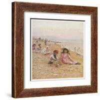 Sandown Beach Children-Helen Allingham-Framed Art Print