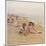 Sandown Beach Children-Helen Allingham-Mounted Art Print