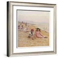 Sandown Beach Children-Helen Allingham-Framed Art Print