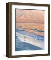 Sandpiper at Sunrise-Mary Lou Johnson-Framed Art Print